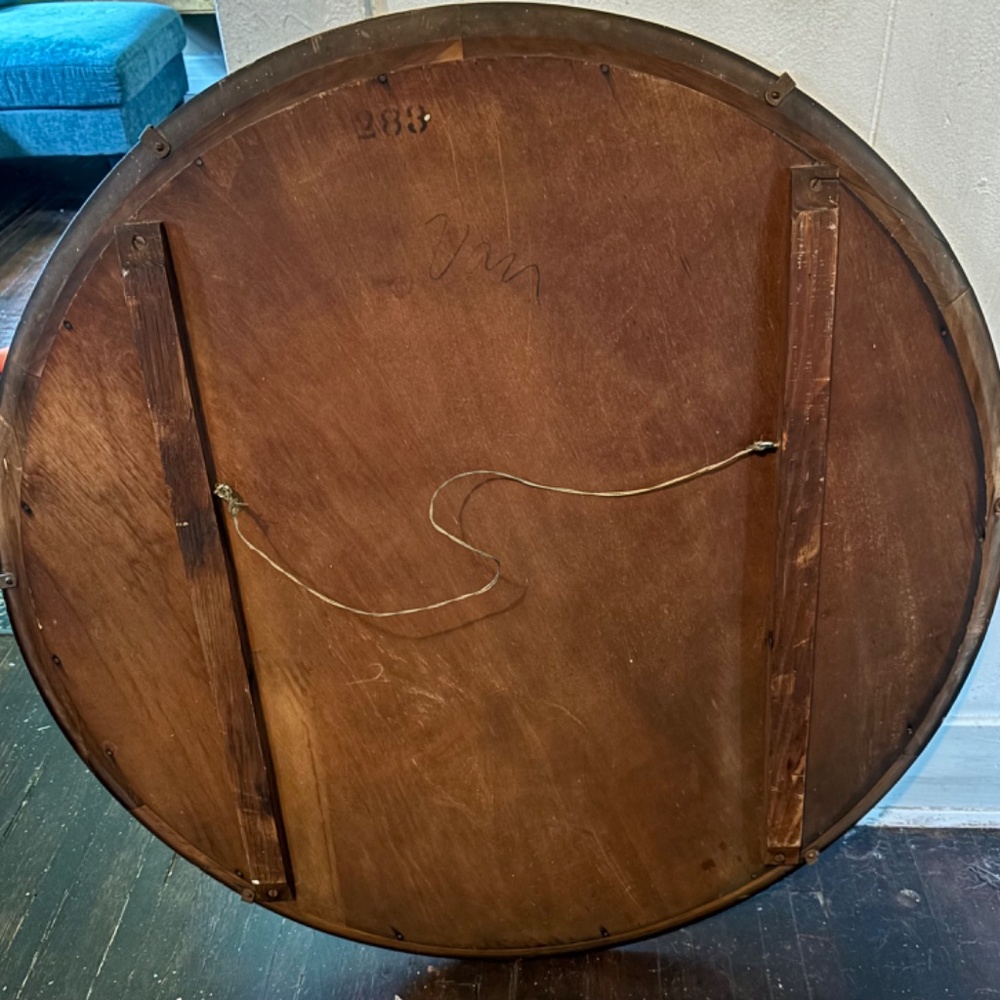 Antique ART DECO 3 foot etched wall mirror - Picture 2 of 3